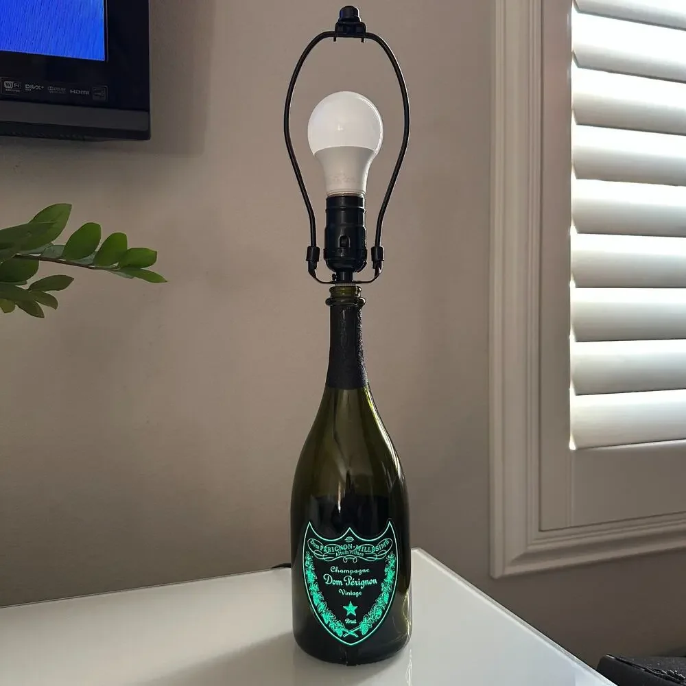 Dom Perignon Luminous Light Up Repurposed Lamp Multiple Available